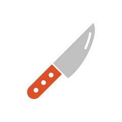 Knife Flat Icon Vector Logo Template Illustration