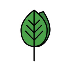 Leaf Flat Icon Vector Logo Template Illustration