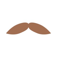 Obraz premium Mustache Flat Icon Vector Logo Template Illustration