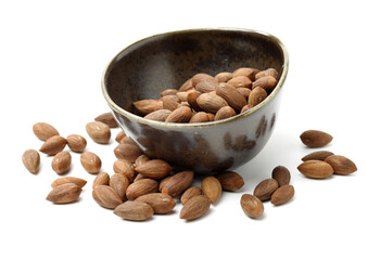 Torreya grandis seeds nut on white background