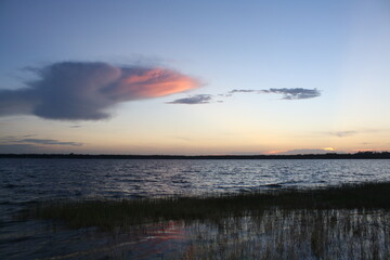 sunset on the lake