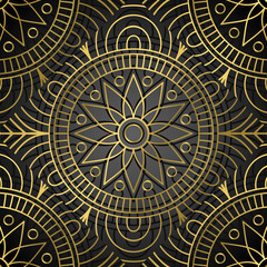 abstract light gold and black luxury ornament texture and dark carbon black on dark.