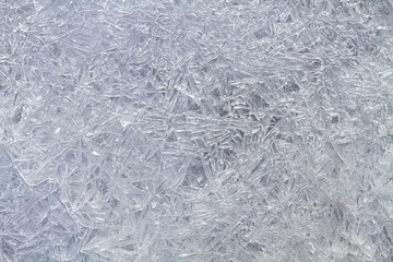 an ice pattern that is made up of frozen ice needles