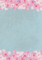 和柄の背景素材 レトロ アンティーク 和風 着物風 手書きの花柄 結婚式のフレーム素材 Wall Mural Aoirokaeru