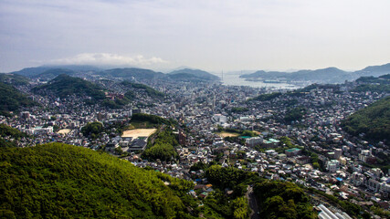 Panoramic view of Nagasaki City taken from aerial photography_09