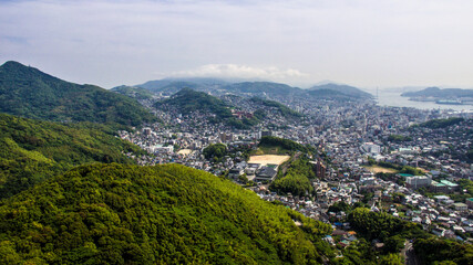 Panoramic view of Nagasaki City taken from aerial photography_08