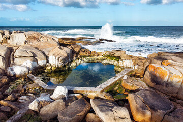 Obraz premium Bantry Bay Saunders' Rocks Beach Tidal Pool Aerial View