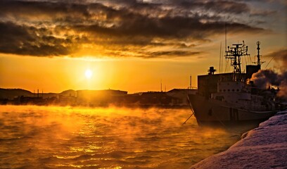 けあらしと夜明け　北海道　留萌市