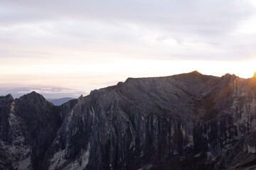 Obraz na płótnie Canvas Sunrise at the Mount Kinabalu