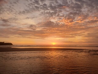 sunset over the sea