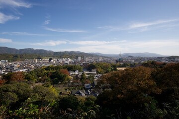 Fototapeta na wymiar 彦根城からの街並み