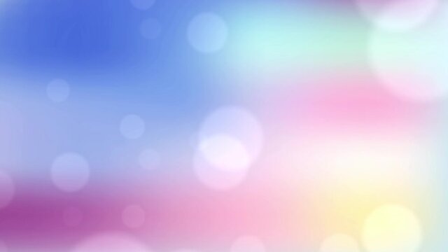 Abstract blurred lights with bokeh. Sparkling circular stars motion 3D animation. Holiday concept background. 4K footage.