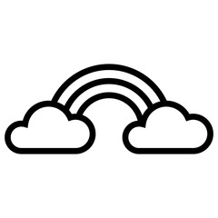Fototapeta premium rainbow and cloud icon vector
