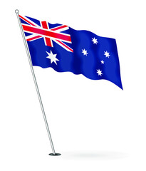 Vector image of the flag of the nation of Australia