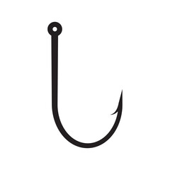 Vector fish and fishing hook 