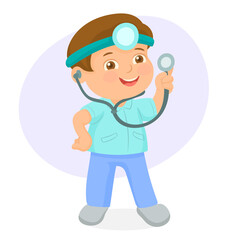 A doctor holding the stethoscope in his hand 