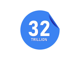32 trillion texts on the blue sticker