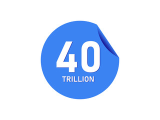 40 trillion texts on the blue sticker