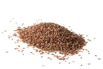flaxseed isolated on white background