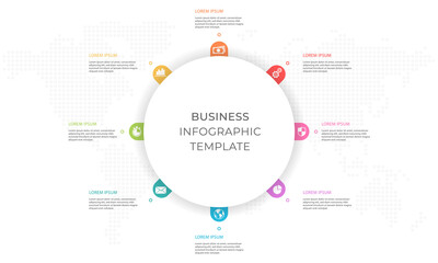 Modern infographic templpate 8 options.