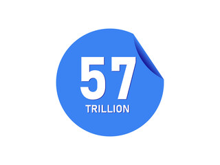 57 trillion texts on the blue sticker