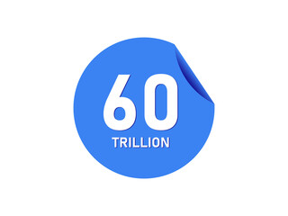 60 trillion texts on the blue sticker