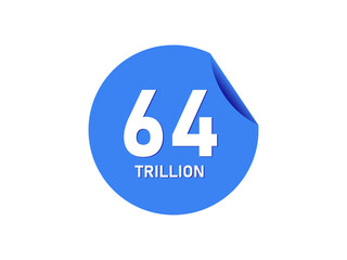 64 trillion texts on the blue sticker