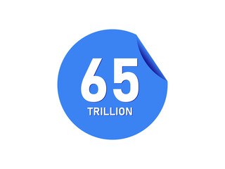 65 trillion texts on the blue sticker