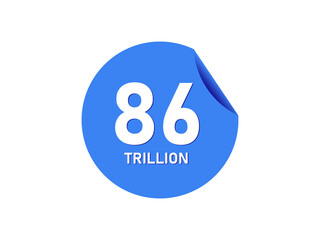 86 trillion texts on the blue sticker