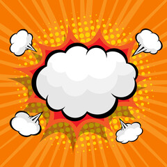 abstract comic, pop art background with blank speech bubble