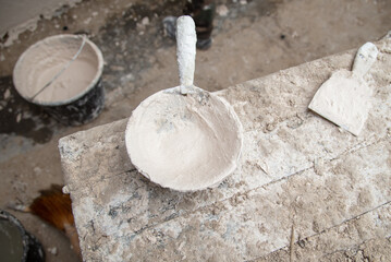 Tool for plastering the walls in the room.