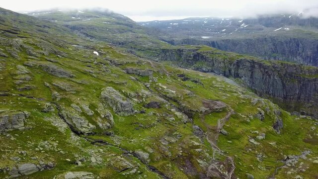 Flight Over Norway Country Side In 2018