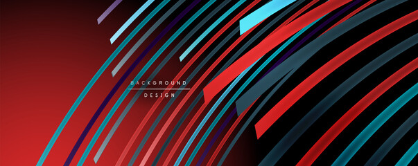 Fototapeta premium Abstract colorful lines vector background. Internet, big data and technology connections concept, abstract template