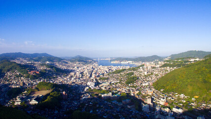 Panoramic view of Nagasaki City taken from aerial photography_04