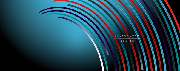 Abstract colorful lines vector background. Internet, big data and technology connections concept, abstract template