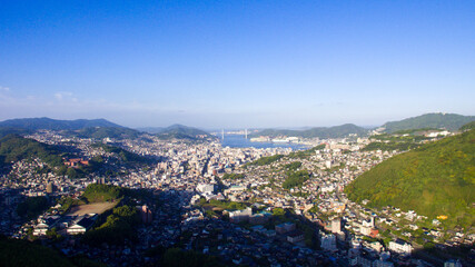 Panoramic view of Nagasaki City taken from aerial photography_03