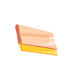 vector squeegee design with yellow wooden and rubber handles. for screen printing. white background