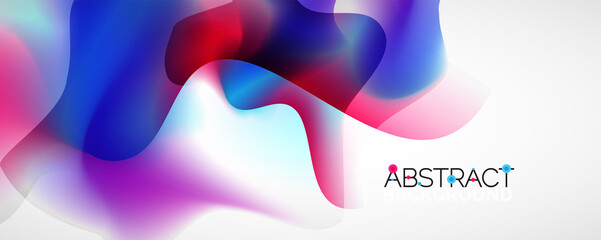 Fluid color gradient abstract background, trendy colorful wallpaper. Vector illustration for placards, brochures, posters, banners and covers
