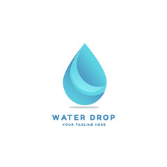 water logo with egradient and the lgiht. For your company