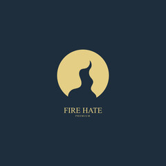 Fire logo design. with the circle in black theme. Alternate logo