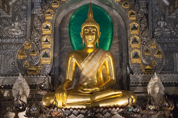 Fototapeta na wymiar Buddha Statue in Wat Sri Suphan in Chiang Mai