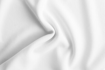 Obraz premium White wavy clothes background. fabric texture