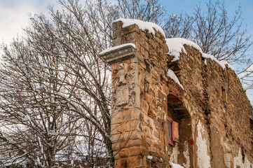 Great snowfall in Espinosa de los Monteros, Spain