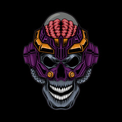 Samurai Robot Illustration Art