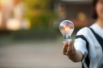 Light bulbs that grow, in the concept of energy in nature.