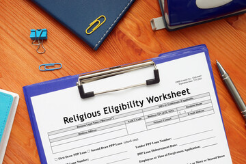 SBA form 1971 Religious Eligibility Worksheet