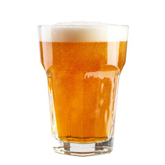 Glass of beer isolated on white background. Alcoholic drink.