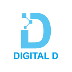 Fototapeta premium Letter d pixels logo initial design template