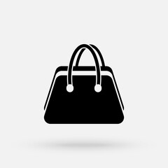 A bag icon illustration. Simple glyph, flat vector of web icons for ui and ux, website or mobile application.