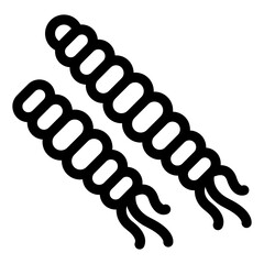 
A linear editable icon of streptobacillus moniliformis
